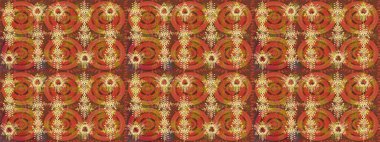 Renkli Bahar Teması eskiz kalıbı. Düz Çiçek Elementleri Tasarımı. Çiçekli çizim şekli. Kahverengi, turuncu ve pembe renkte çiçekler.