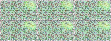 Renkli romantik kelebekler kusursuz desenli arka plan. Tarafsız ve yeşil renklerin soyut arkaplanı. Dekoratif Raster çizimi. Elle çizilmiş kelebeklerle.