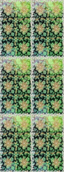 Kış kar dokusu duvar kağıdı. Gri ve yeşil renklerde altın kar taneleri. Sembol bayramı, yeni yıl kutlamaları, altın desenler. Noel altın kar taneleri kusursuz desen.