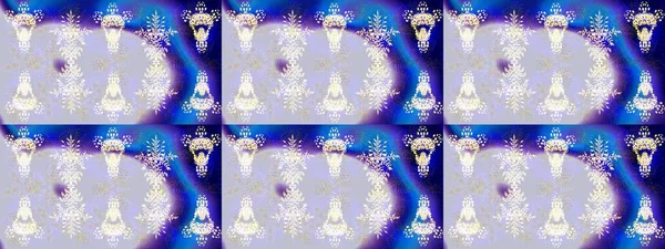 Raster illüstrasyonu. Kar tanelerinin soyut arkaplanlı Noel şablonu. Altın kar taneleri. Noel ve Yeni Yıl moda baskıları için tatil tasarımı.