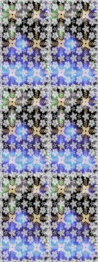 Raster çizimde sorunsuz çiçek desenli. Düz çiçek öğeleri tasarım. Fantezi kumaş deseni. Bahar Tema Dikişsiz desen arka plan rengi.