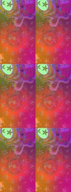 Pembe ve mor renkte yaz çiçekleri. Çiçekli karalama şeklinde Raster çiçek deseni. Raster illüstrasyonu.