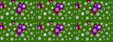 El yapımı çiçek ve bitki koleksiyonu. Eskiz stili yeşil renkler. Raster illüstrasyonu. Şirin karalamalı çiçek desenli çizim. Raster illüstrasyonu.