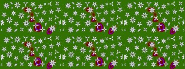 Çiçek desenli raster, yeşil ve nötr çizgi grafik desenli soyut raster arkaplan. Modern stil dokusu.