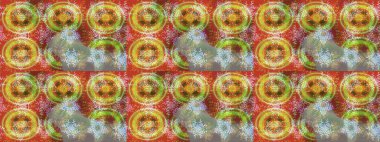 Çiçek duvar kâğıdı. Raster illüstrasyonu. Kahverengi renkli şirin tekstil. Renkli çizim kalıbı. Çiçek arka planı.