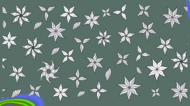 Çiçekli çiçek deseni, suluboya. Tarafsız renklerde çiçekler. Renkli Bahar Teması eskiz kalıbı. Düz Çiçek Elementleri Tasarım Raster illüstrasyonu.