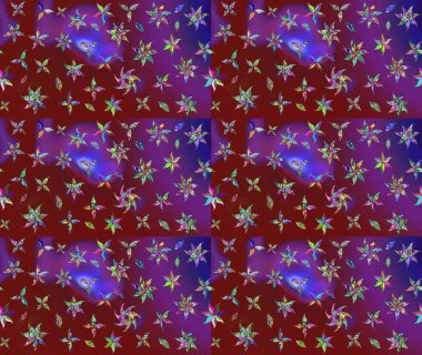 Yumuşak, bahar çiçekli arka plan. Çiçekli karalama şeklinde Raster çiçek deseni. Kırmızı renkte çiçekler.