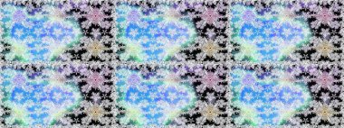 Kusursuz çiçek deseni. Renkli Bahar Temalı Kusursuz Arkaplan. Düz Çiçek Elementleri Tasarımı. Raster illüstrasyonu. Güzel kumaş deseni. Asya tekstil tarzında.