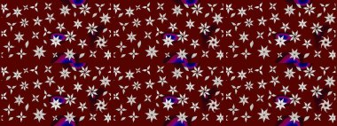 Çiçekli karalama şeklinde Raster çiçek deseni. Nazikçe, güzel çiçek arkaplanı. Kırmızı renkte çiçekler.