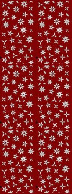 Tekstil için suluboya eskiz deseni. El çizimi çiçek çizimi deseni (fayans). Şirin çiçekleri, desenleri, kırmızı ve nötr renkleri olan renkli çizim deseni.