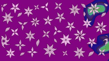 Renkli Bahar Teması eskiz kalıbı. Düz Çiçek Elementleri Tasarımı. Raster illüstrasyonundaki çiçek desenli çizim. Süslü kumaş deseni.