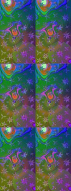 Çiçekli bahar çiçekleri. Küçük çiçekte güzel bir desen. Küçük renkli çiçekler. Moda baskıları için zarif bir şablon. Motley illüstrasyonu. Çizim.