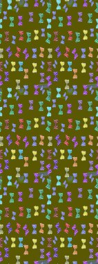 Kahverengi ve nötr arka planda kelebek desenli çizim. Kumaş, Tekstil, Baskı ve Davetiye için arka plan. Raster illüstrasyonu.