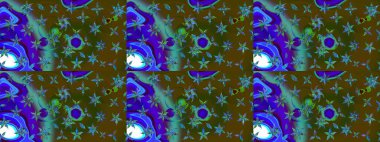 Raster illüstrasyonu. Güzel kumaş deseni. Bahar çiçekli güzel bir çiçek deseni..