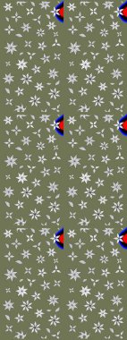 Raster 'ın taze dokusu. Yumuşak fayans. Klasik çiçek desenli. Yumuşak pamuk tasarımı. Paketleme, tekstil, duvar kağıdı için çiçek arkaplanı.