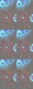 Moda baskıları için zarif bir şablon. Parlak renkli çiçekleri ve gri renkli yaprakları olan harika bir çiçek deseni. Modern çiçek arkaplanı. Halk stili.