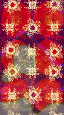 Çiçek Elementleri 'nin soyut geçmişi. Raster kış deseni. Kırmızı, mor ve bej renklerini tasarla. Raster illüstrasyonu.