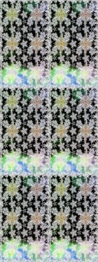 Kusursuz bir geçmişi var. Raster illüstrasyonu. Kumaş, tekstil, duvar kağıdı baskısı için. Eski usul. Renkli desenli kusursuz desen, gri çiçekler ve dekoratif elementler..