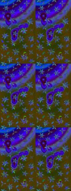 Küçük çiçekteki sevimli çiçek deseni. Güzel karalamalı çiçek desenli çizim. Güzel kumaş deseni. Raster illüstrasyonu.