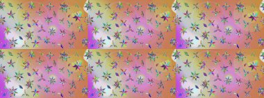 Çiçekli karalama şeklinde Raster çiçek deseni. Nazikçe, güzel çiçek arkaplanı. Tarafsız ve pembe renkte çiçekler.