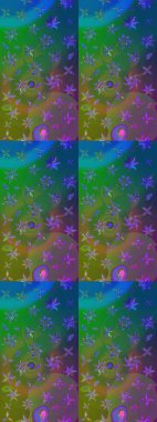 Küçük bir çiçekte eskiz deseni. Hoş bir çiçek geçmişi var. Güzel kumaş deseni. Raster illüstrasyonu.