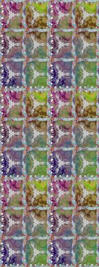 Düz Çiçek Elementleri Tasarımı. Raster kusursuz. Güzel kumaş deseni. Çiçek deseni. Renkli Bahar Teması Kusursuz Arkaplan.