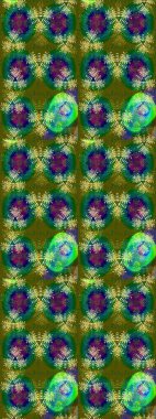 Düz Çiçek Elementleri Tasarımı. Raster. Renkli Bahar Teması çizim şablonu.