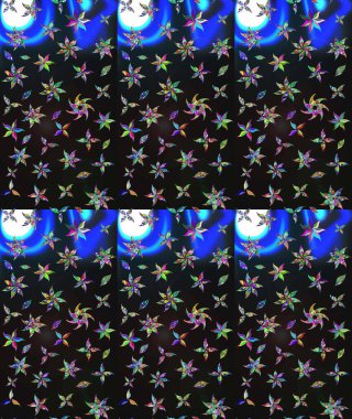 Eskiz geçmişi. Raster illüstrasyonu. Eski usul. Renkli desenli eskiz deseni, gri çiçekler ve dekoratif elementlerle. Kumaş, tekstil ve duvar kağıdı baskısı için..