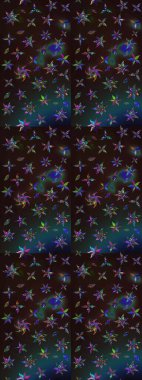 Güzel kumaş deseni. Düz Çiçek Elementleri Tasarımı. Yazdır. Renkli Yaz Temalı eskiz kalıbı. Raster çiçekli arka plan. Güzel çizim şekli..