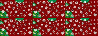 Çiçekli karalama şeklinde Raster çiçek deseni. Nazik, narin çiçek arkaplanı. Kırmızı renkte çiçekler.