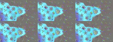 Raster illüstrasyonu. Gri renkli çiçekler. Çizim çiçek deseni duvar kağıdı için kullanılabilir.