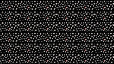 Elle çizilmiş çiçek desenli Raster çizimi. Tekstil, kumaş, ambalaj, hatıra defteri için hoş bir çiçek arkaplanı. Çocuksu tasarım. Siyah arkaplanda.