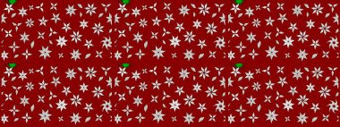 Çiçekli karalama şeklinde Raster çiçek deseni. Yumuşak, yaz çiçekli arka plan. Kırmızı renkte çiçekler.