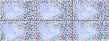 Egzotik Kelebeklerle tropik ve pürüzsüz bir düzen. Moda Kumaşı Tasarımı. Tarafsız ve gri renklerde bir resim. Raster..