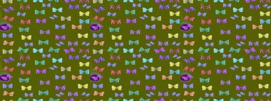 Çocuk kelebek çizim kalıbı. Çocuk için Raster Moda Kelebekleri duvar kağıdı. Yeşil ve nötr arka planda güzel renkli kelebekler.