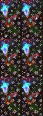 Sınır Kızılderili çiçekli paisley patten. Taslak süsleme izi. Etnik Mandala havlusu. Raster Henna tarzı. Tebrik kartı arkaplanı, boyama kitabı, arkaplan, tekstil için kullanılabilir.