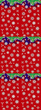 Çiçekli, yapraklı, çiçek desenli eskiz. El çizimi. Raster illüstrasyonu.