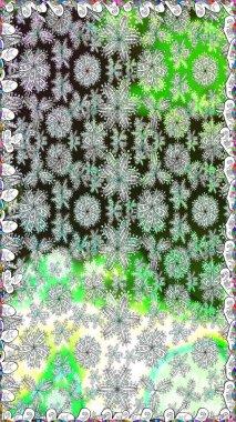 Yapraklı çiçekler ve kır renkli papatya çiçekleri. Kusursuz bir arka plan modeli. Raster - stok.