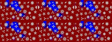 Suluboya elle çizilmiş çiçek desenli eskiz deseni. Parlak renkli fantezi çiçekleri, yapraklar, kırmızı renkli tomurcuklar..