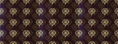 Kahverengi, mor ve bej renklerde altın element. Barok tarzında altın çiçek süsü. Antika altın tekrarlanabilir duvar kağıdı. Damask arkaplanı tekrarlayan kusursuz desen.