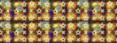 Sarı, nötr ve kahverengi renkler ve kar taneleri. Renkli arka planda izole tatlı kar taneleri. Raster illüstrasyonu.