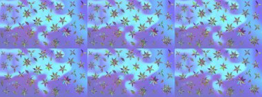 Düz Çiçek Elementleri Tasarımı. Renkli Bahar Teması eskiz kalıbı. Güzel çiçek deseni. Mavi renkte çiçekler.