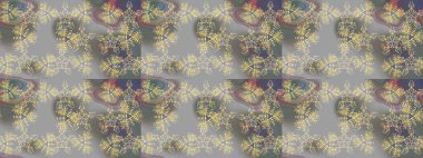 Robot resim. Küçük çiçekteki sevimli çiçek deseni. Raster illüstrasyonu.