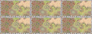 Kusursuz. Kelebek deseni. Raster. Kumaş, tekstil, baskı ve davetiye örnekleri. Bej ve nötr arkaplan üzerine resim.