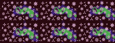 Küçük çiçekteki sevimli çiçek deseni. Raster illüstrasyonu. Kahverengi renkte yaz çiçekleri. Raster deseni.