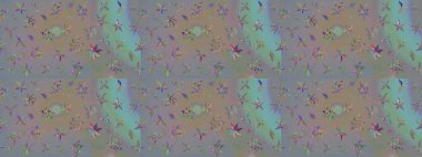 Arkaplan dokusu, duvar kağıdı, gri ve bej renkli çiçek teması. Soyut etnik raster çizim kalıbı. Kabile sanatı boho baskısı, klasik çiçek arkaplanı.