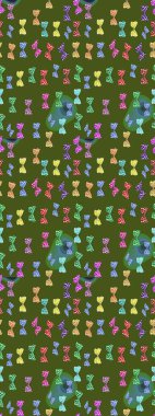 Kelebek yeşil ve nötr arka planda. Davetiye, kart ve parmak izi için basit kadınsı bir model. Robot resim. Raster illüstrasyonu.