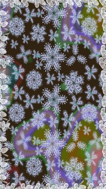 Raster illüstrasyonunda kusursuz çiçek deseni. Tarafsız renklerde çiçekler.