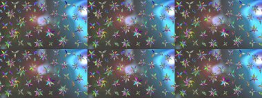 Sevimli çiçek raster deseni. Mavi ve gri renkte çiçekler. Sketch Colour Spring Theme eskiz kalıbı. Düz Çiçek Elementleri Tasarımı.