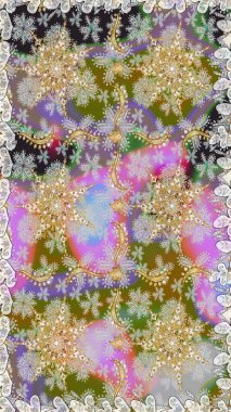 Noel, kar tanesi, yeni yıl 2019. Tarafsız renklerde, altın elementlerle kusursuz bağ dokusu.